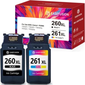 260XL 261XL Replacement for Canon 260 and 261 Ink Cartridges PG-260 CL-261 Compatible with Canon Pixma